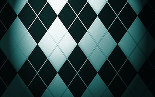white and black argyle print, pattern