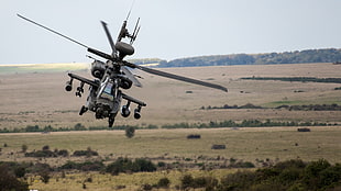 gray Apache helicopter, helicopters, military, Boeing Apache AH-64D, attack helicopters