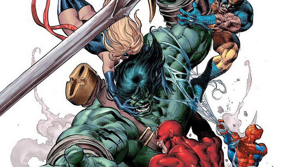 Marvel character illustration HD wallpaper