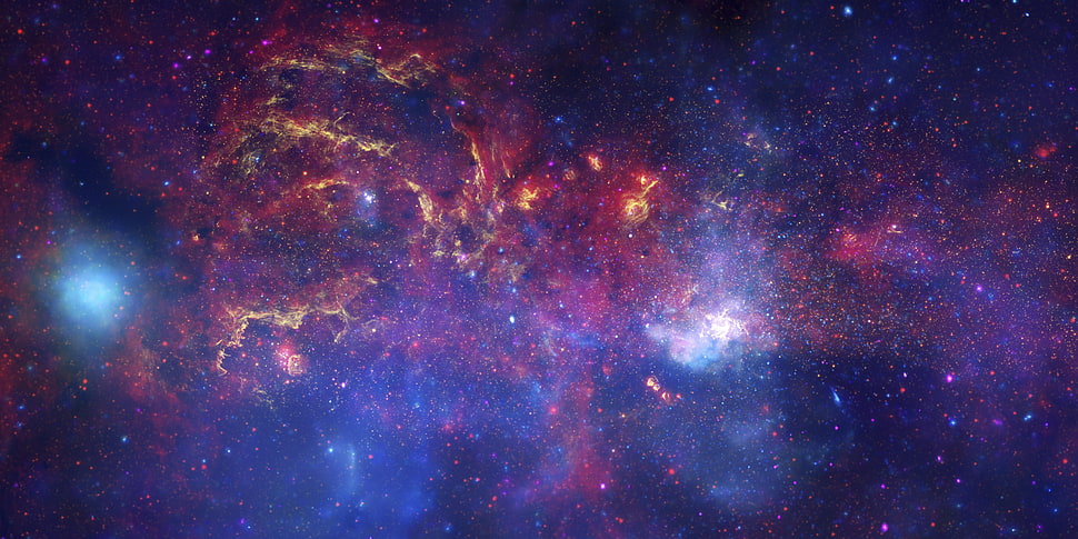 galaxy illustration, space, stars, nebula, galaxy HD wallpaper