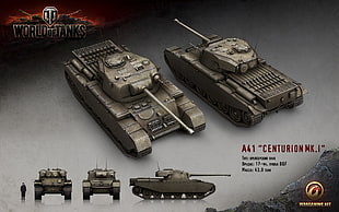 World of Tanks digital wallpaper, World of Tanks, tank, wargaming, Centurion Mk. 1