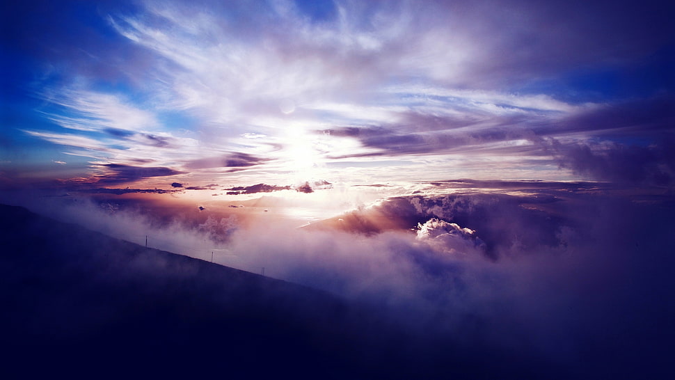 blue sky, clouds HD wallpaper