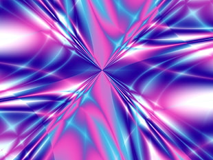 purple, pink, and blue abstract art HD wallpaper
