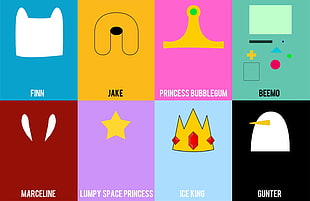 Adventure Time logo collage HD wallpaper