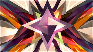 abstract, colorful, geometry, digital art HD wallpaper