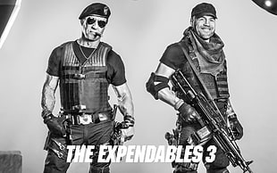 The Expendables 3 poster, The Expendables 3, monochrome, Sylvester Stallone, The Expendables
