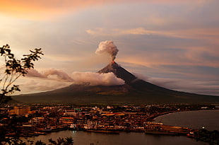 volcano erruption photo HD wallpaper