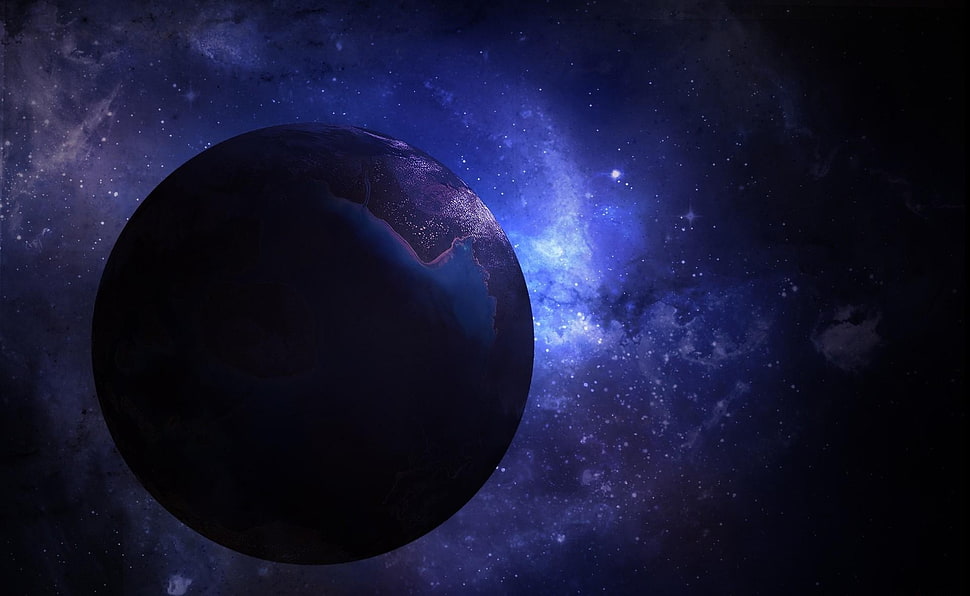 plant earth with star illustration HD wallpaper