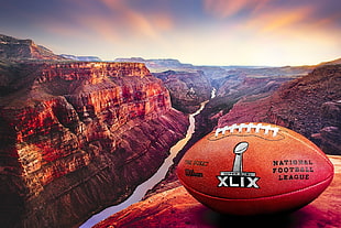 brown Wilson football, NFL, Grand Canyon, Arizona, Super Bowl HD wallpaper