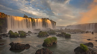 Niagara Falls, river, waterfall, Brazil, Iguazu Falls HD wallpaper
