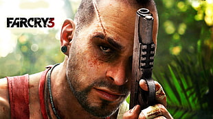 Far Cry 3 cover, Far Cry, Vaas, Far Cry 3, gun HD wallpaper