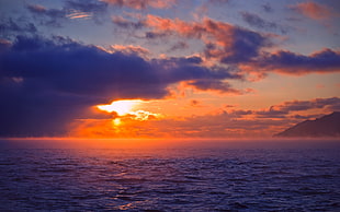 landscape photo of sea during sunset