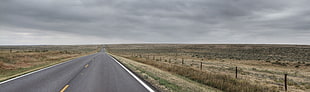 photography grey concrete highway under grey sky during daytime, kansas HD wallpaper