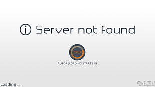 white background with Server not found text overlay, typography, typo