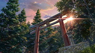 torri gate illustration, Makoto Shinkai , Kimi no Na Wa