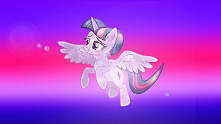 white unicorn illustration, My Little Pony, Twilight Sparkle, crystal , princess
