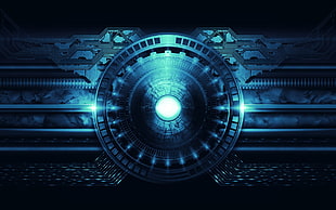 reactor digital wallpaper, abstract, science fiction