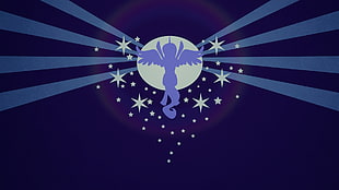 blue unicorn logo, My Little Pony