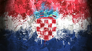 Croatia flag painting