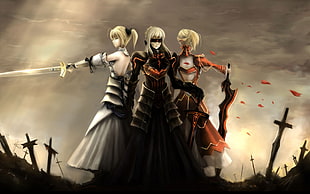anime digital wallpaper, Fate Series, Fate/Stay Night, Saber