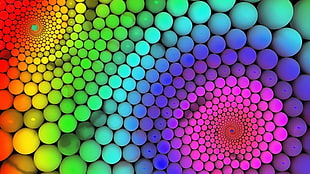 rainbow geometric artwork