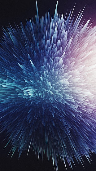 white and blue abstract painting, portrait display, vertical, pattern, digital art