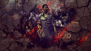 The Walking Dead illustration, The Walking Dead, Walking Dead: A Telltale Games Series, Lee (Character), Clementine (Character)