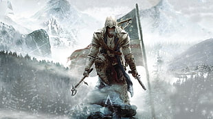 Assassin's Creed digital wallpaper, Assassin's Creed III, Connor Kenway, American Revolution, video games HD wallpaper