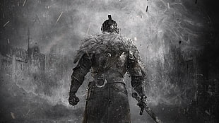 warrior wallpaper, Dark Souls II, warrior, sword, Dark Souls HD wallpaper