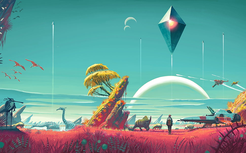 No Man's Sky, video games, fantasy art, concept art HD wallpaper