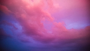 pink and blue sky, sky, clouds, nature HD wallpaper
