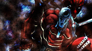 red and black digital wallpaper, comics