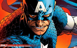Marvel Captain America illustration, Marvel Comics, Captain America, comic books HD wallpaper