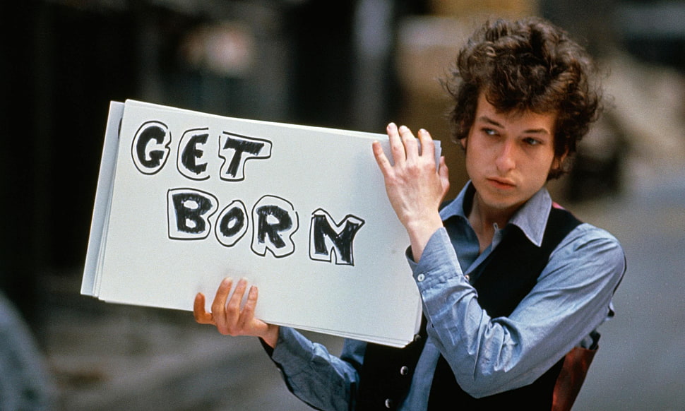 men's blue dress shirt, Bob Dylan, musician, legends HD wallpaper