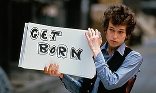 men's blue dress shirt, Bob Dylan, musician, legends