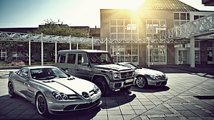 silver Mercedes-Benz sedan, Mercedes-Benz, supercars