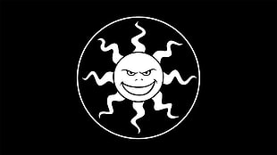 black and white skull logo, digital art, Starbreeze