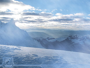 mountain peaks, mountains, ice, snow, frost HD wallpaper
