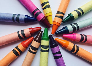 crayon lot, Colored pencils, Wax pencils, Colorful