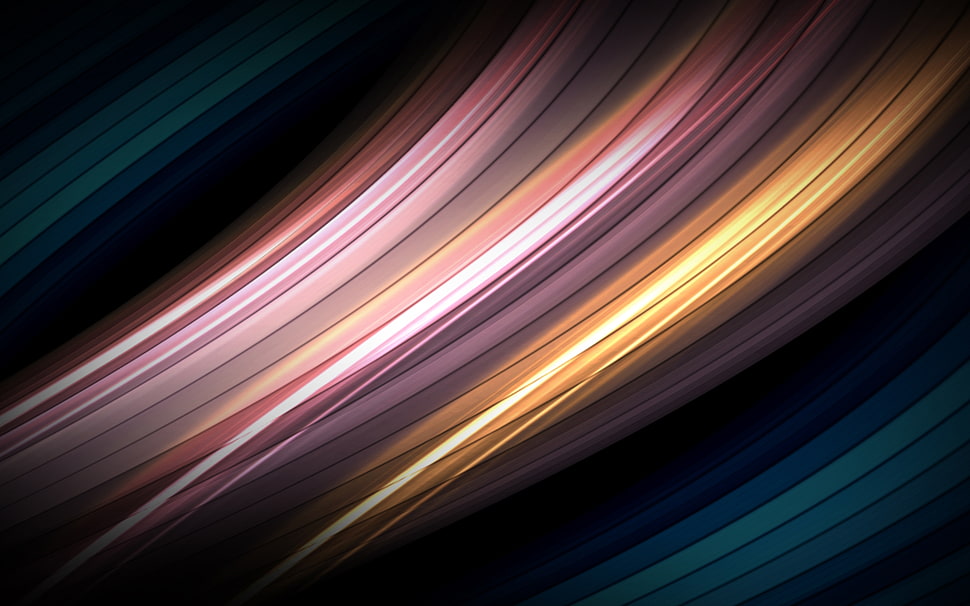 pink, black, yellow and blue illustration HD wallpaper