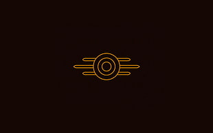 yellow logo, minimalism, vault tec