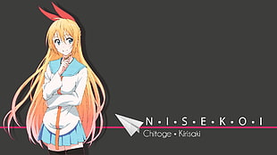 Chitoge Kirisaki, anime, anime girls, blonde, long hair
