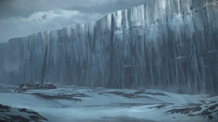 glacier hill at winter HD wallpaper