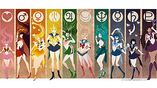 Sailor Moon characters illustration, Sailor Moon, poster HD wallpaper