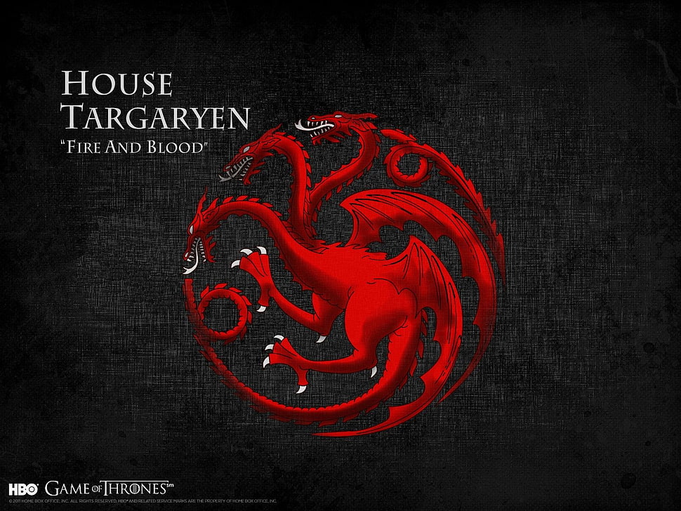 House Targaryen logo, Game of Thrones HD wallpaper