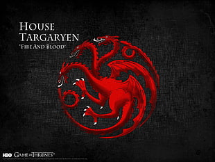 House Targaryen logo, Game of Thrones HD wallpaper