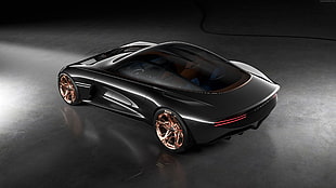 black sports car, Genesis Essentia, sport car, electric cars HD wallpaper