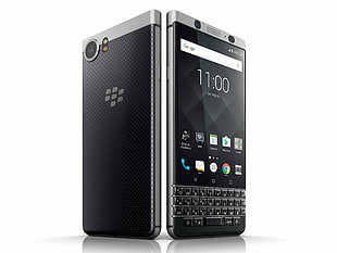 gray and black Blackberry smartphone