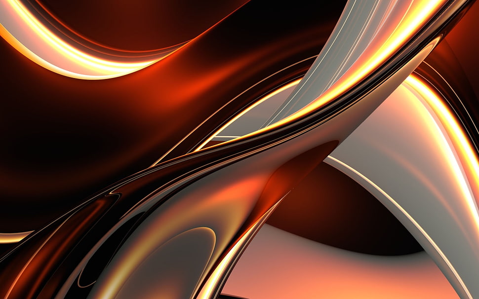 red and white 3D wallpaper HD wallpaper