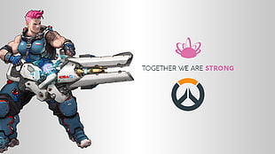 Together we are strong logo, Blizzard Entertainment, Overwatch, video games, logo HD wallpaper